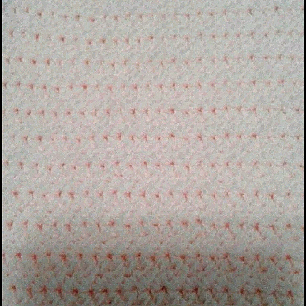 Vintage Handknitted Pink Crochet Baby Blanket Scalloped Edges & Flowers